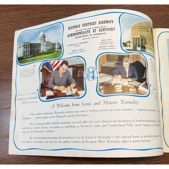 Vintage Official 1950 Kentucky Highways Road Map Photo Booklet Dept of Highways - Picture 2 of 9